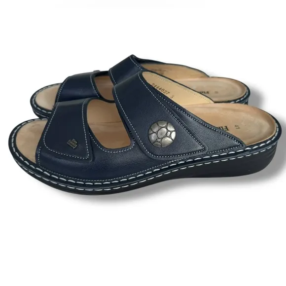 FINN COMFORT MOOREA BLACK SLIDE SHOES SANDALS SZ 41 / US SZ 10 - 10.5