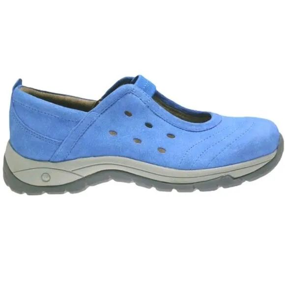 FLAT TIRE Captiva Blue Suede Denim Shoes Size 10