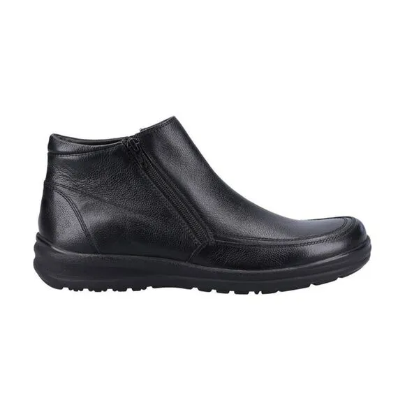 Fleet &amp; Foster Mens Targhee Leather Ankle Boots / Black