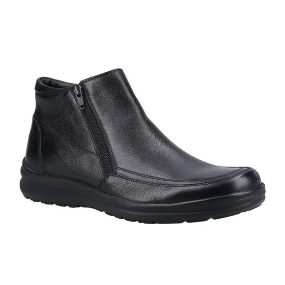 Fleet &amp; Foster Mens Targhee Leather Ankle Boots / Black