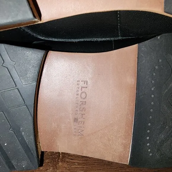 Florsheim Mens Dz 9.5D 14202 Black Soft Perforated Leather Chukka Boots Career