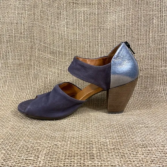 Fly London sandals heel ankle strap leather size 6.5-7