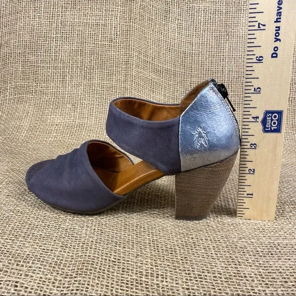 Fly London sandals heel ankle strap leather size 6.5-7