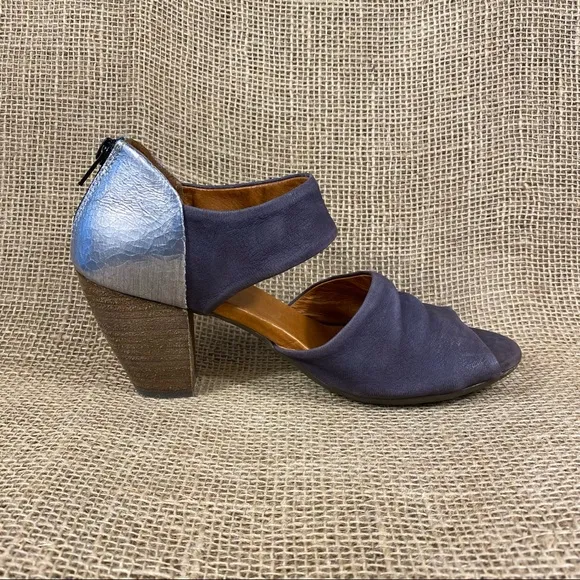 Fly London sandals heel ankle strap leather size 6.5-7