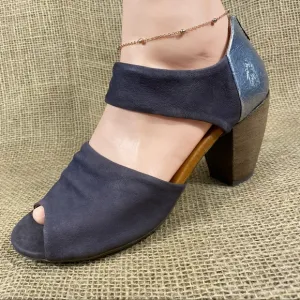 Fly London sandals heel ankle strap leather size 6.5-7