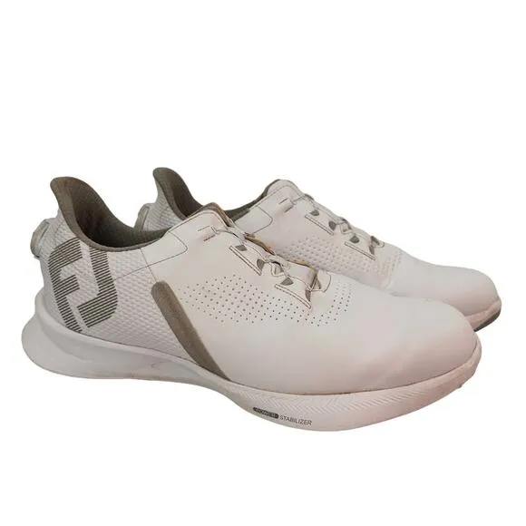 FootJoy FJ White Fuel BOA Spikeless Golf Shoes Size 10 Extra Wide