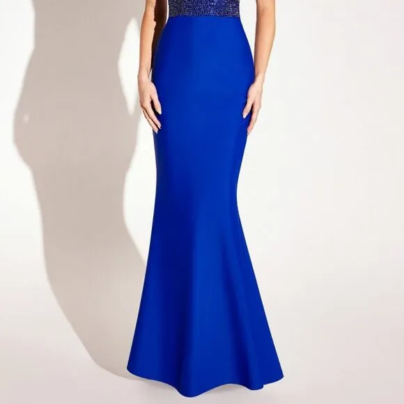 Formal dress.prom,homecoming beaded fitted bridesmaid semi open back evening