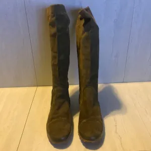 Fornarina Women's Olive Green Tall Flat Comfy Boots Size 9