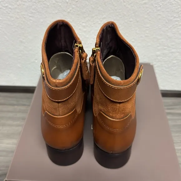 Franco Sarto Leather Ankle Boots - Jessica