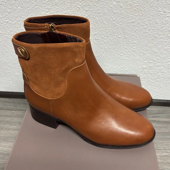 Franco Sarto Leather Ankle Boots - Jessica