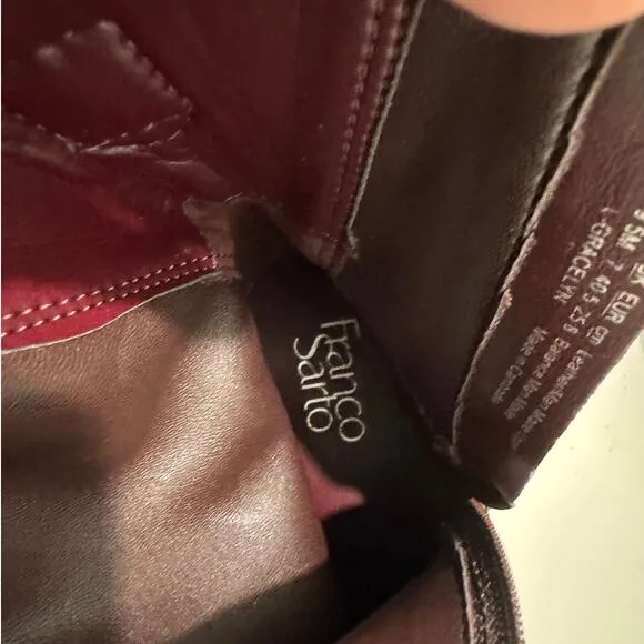 FRANCO SARTO New $170 Gracelyn Ankle Boot in Castagno Brown Leather Size 9.5
