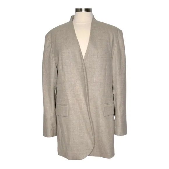 Frankie Shop Wool-Blend Wrap Blazer MISSING BELT NWT M/L