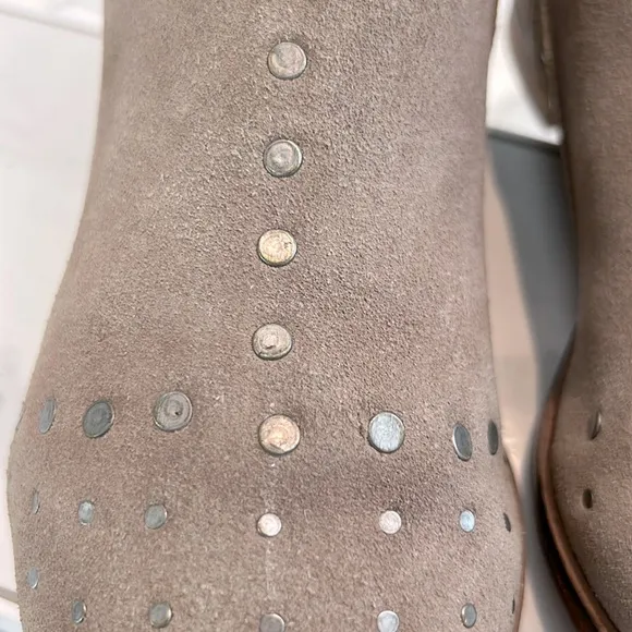 Free People Aquarian Distressed Ankle Boot Taupe Leather Flat Booties Women’s 8
