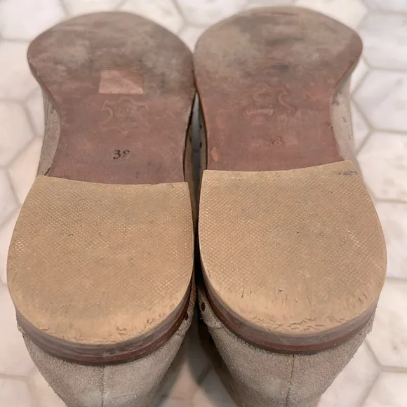 Free People Aquarian Distressed Ankle Boot Taupe Leather Flat Booties Women’s 8
