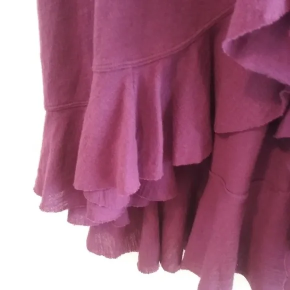 Free People Beach Faux Wrap Ruffle Flounce Maxi Skirt/Dress