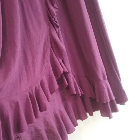 Free People Beach Faux Wrap Ruffle Flounce Maxi Skirt/Dress