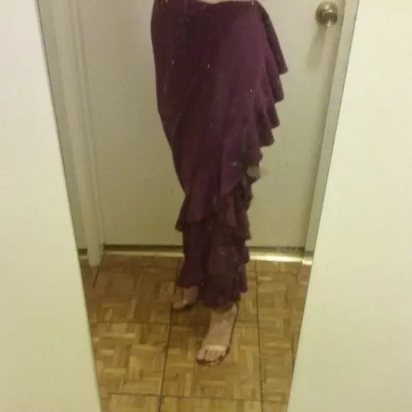 Free People Beach Faux Wrap Ruffle Flounce Maxi Skirt/Dress