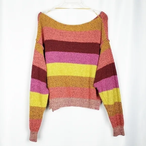 FREE PEOPLE Candyland pullover stripe sweater