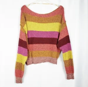 FREE PEOPLE Candyland pullover stripe sweater