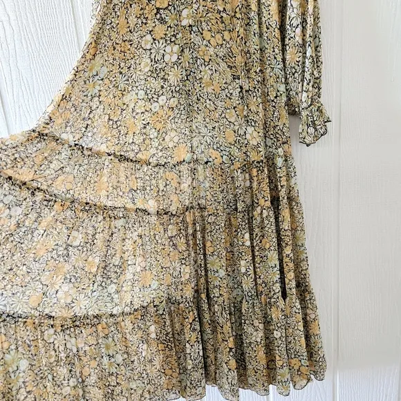 FREE PEOPLE Feeling Groovy Boho Western Peasant Prarie Cottage Maxi Medium