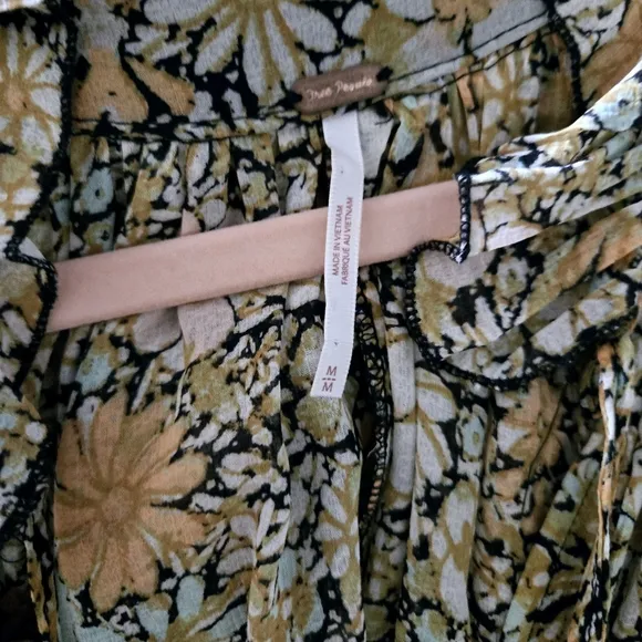 FREE PEOPLE Feeling Groovy Boho Western Peasant Prarie Cottage Maxi Medium