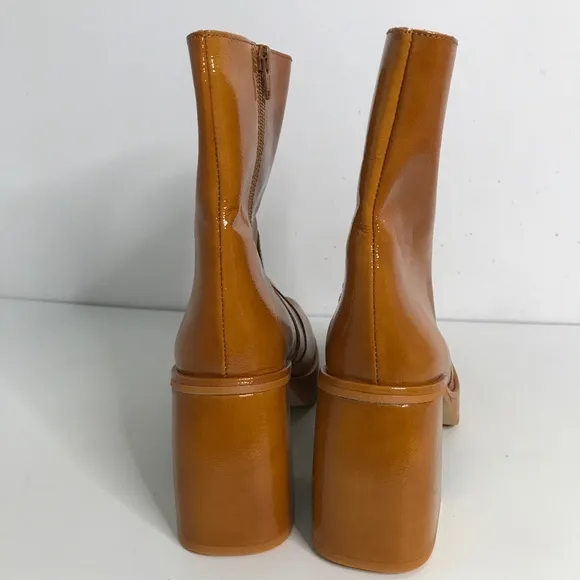 Free People Grunge Platform Boots Brown Womens 39