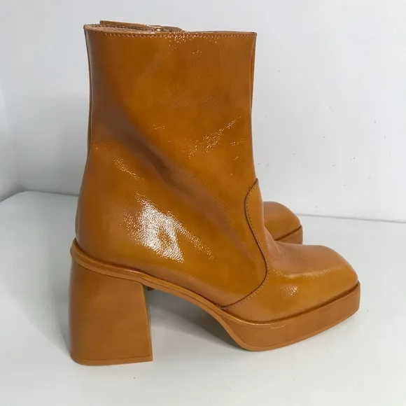 Free People Grunge Platform Boots Brown Womens 39
