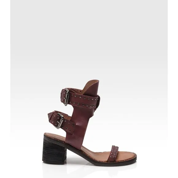 FREE PEOPLE Happiness Heeled Sandals / Cowboy Brown