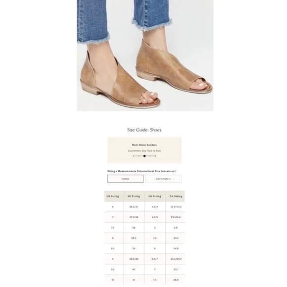 FREE PEOPLE Mont Blanc Boho Asymmetrical Leather Sandal Size 39 / 9 in Nude Tan
