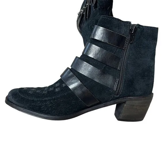 Free People Ranger  Black Ankle Boot Size 7