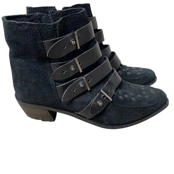 Free People Ranger  Black Ankle Boot Size 7