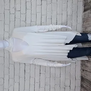 Free People Uptown Long Sleeve Cut Out Turtleneck Sweater Top in Ivory - NWT