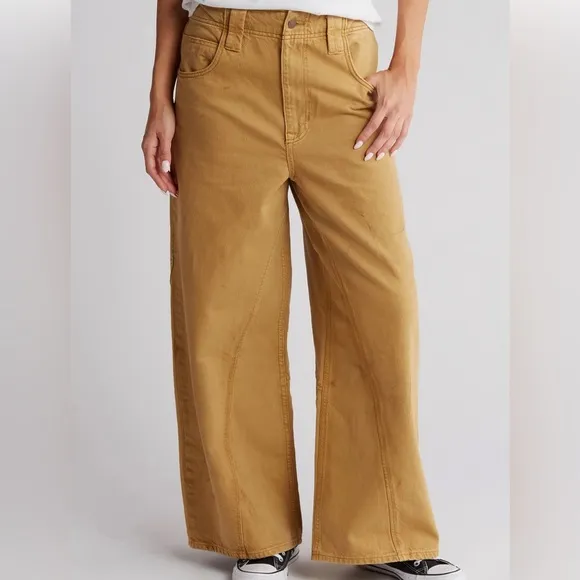 Free People We The Free Chill Vibes Dropped Wide-Leg Jeans