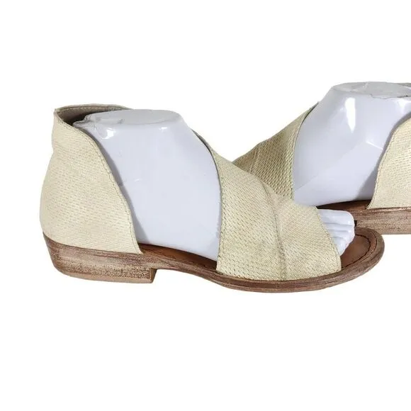 FREE PEOPLE Women's Mont Blanc 36 US5,5 Off White Leather D'Orsay Booties Shoes