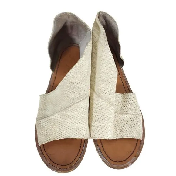 FREE PEOPLE Women's Mont Blanc 36 US5,5 Off White Leather D'Orsay Booties Shoes