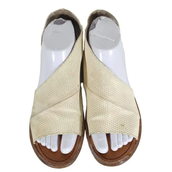 FREE PEOPLE Women's Mont Blanc 36 US5,5 Off White Leather D'Orsay Booties Shoes