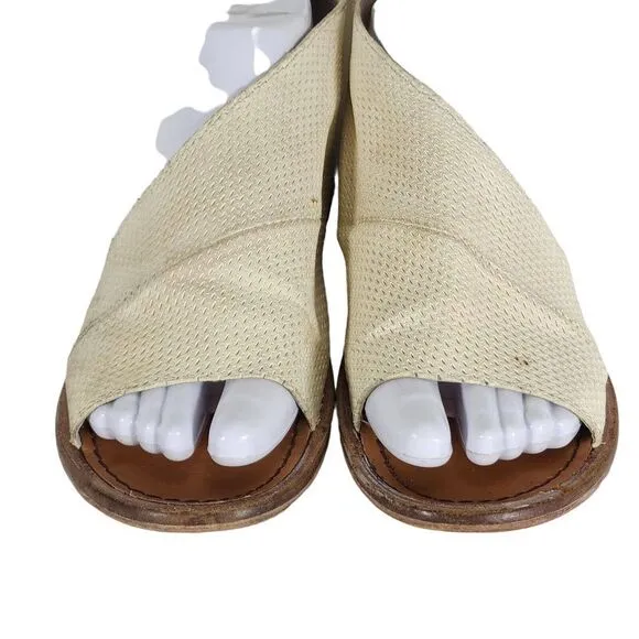 FREE PEOPLE Women's Mont Blanc 36 US5,5 Off White Leather D'Orsay Booties Shoes