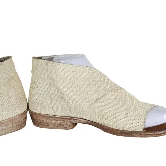 FREE PEOPLE Women's Mont Blanc 36 US5,5 Off White Leather D'Orsay Booties Shoes