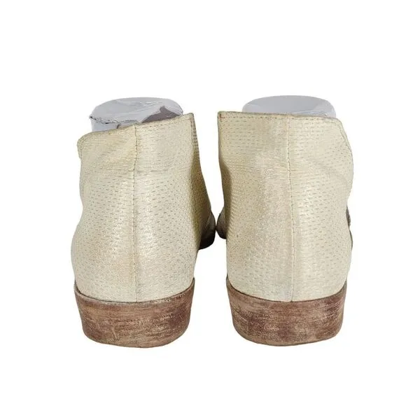 FREE PEOPLE Women's Mont Blanc 36 US5,5 Off White Leather D'Orsay Booties Shoes
