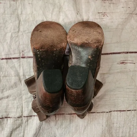 Freebird by Steven South Leather Double Zipper Ankle Boots Size 6