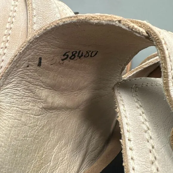 Freebird Caprice Ice Women's 10 Tan Leather Sandal Slip-On Double Strap Open Toe