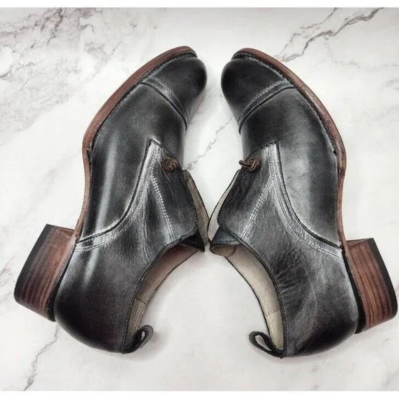 Freebird MABEL Distressed  Black Leather Oxford Shoes Women size US 5 EUR 35