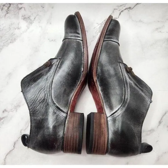 Freebird MABEL Distressed  Black Leather Oxford Shoes Women size US 5 EUR 35