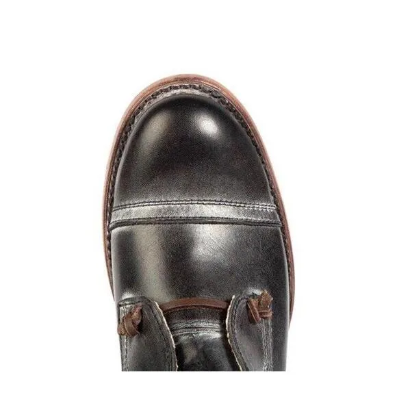 Freebird MABEL Distressed  Black Leather Oxford Shoes Women size US 5 EUR 35