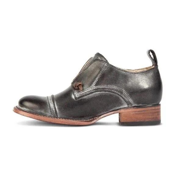 Freebird MABEL Distressed  Black Leather Oxford Shoes Women size US 5 EUR 35