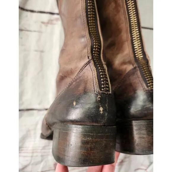 Freebird By Steven Tall Stabl Leather Boots Size 8