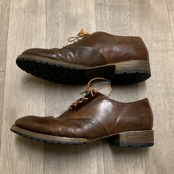 Freebirds By‎ Steven Felix Wingtip Lace Up Distressed Casual Leather Shoes