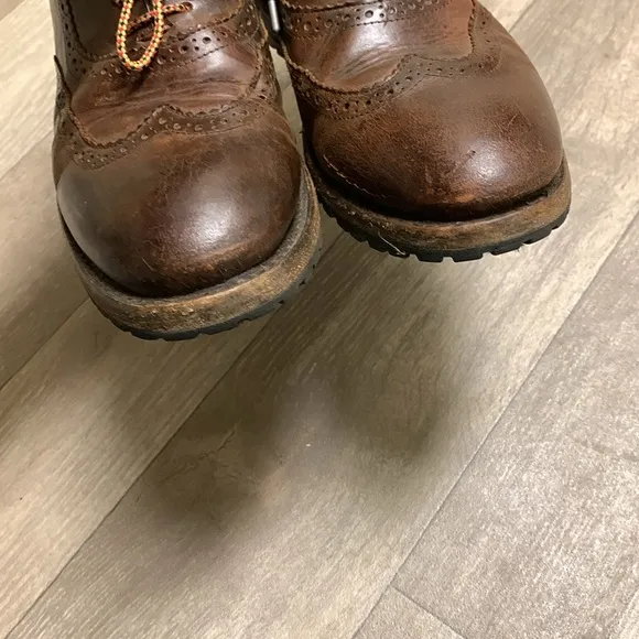 Freebirds By‎ Steven Felix Wingtip Lace Up Distressed Casual Leather Shoes