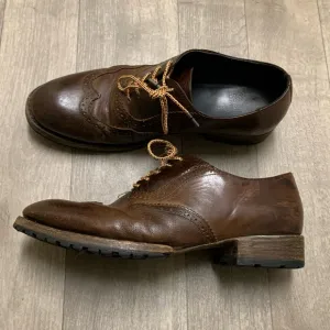 Freebirds By‎ Steven Felix Wingtip Lace Up Distressed Casual Leather Shoes