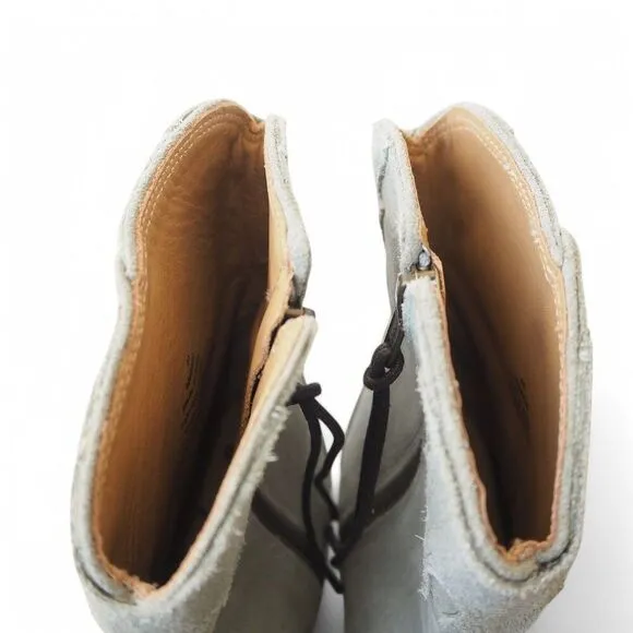 Free People New Frontier Suede Western Style Boots &quot;Dusty Blue&quot; Women's 9/40